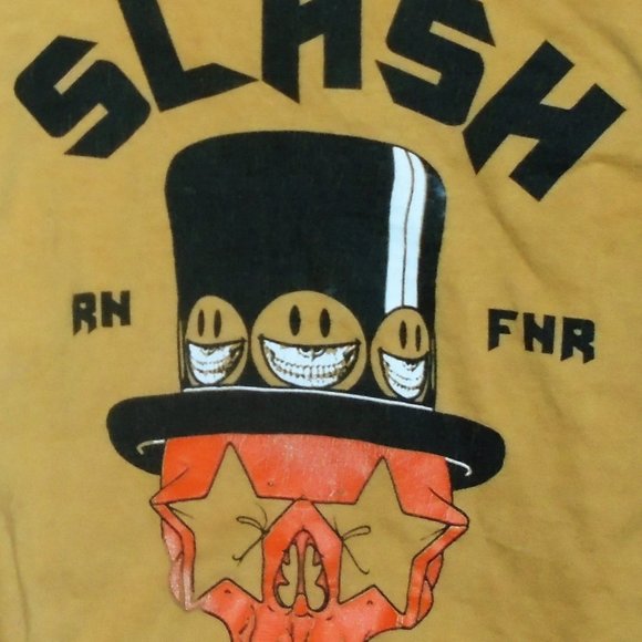 slash official boy- girl size 11-12 top hat-skull-star eyes tee - guns n roses - Picture 2 of 3